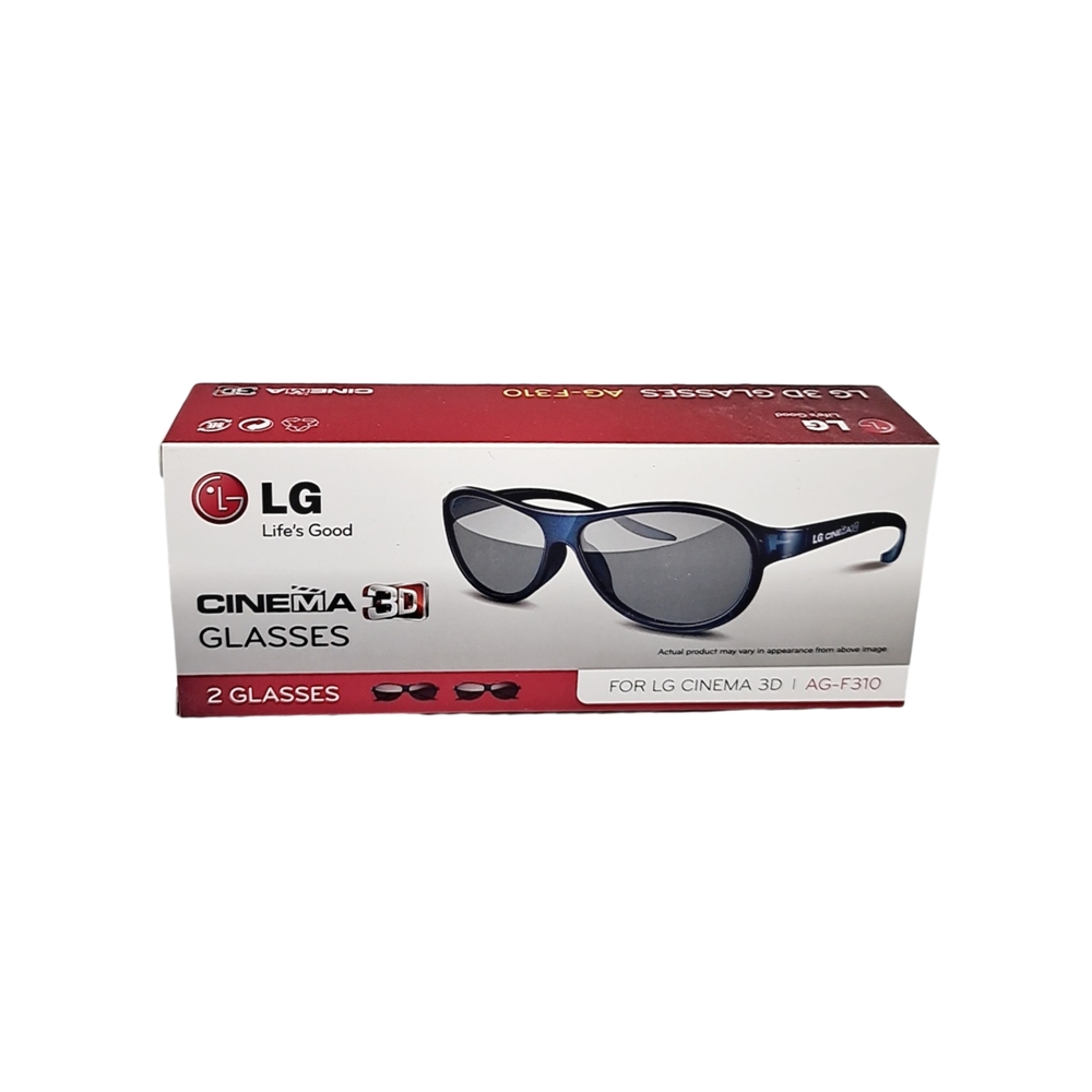 LG Cinema 3D Glasses AG-F310 Black. 2 Pairs NWT